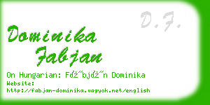 dominika fabjan business card